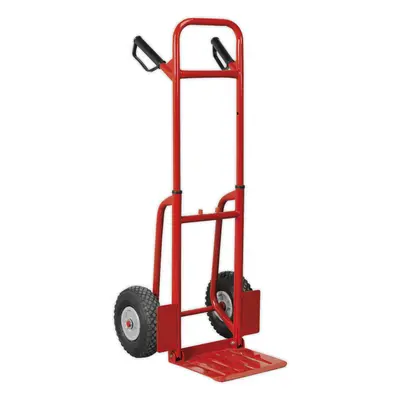 200kg Folding Sack Truck with Pneumatic Tyres - Tubular Steel Construction