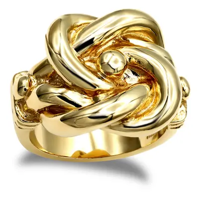 (Z+1) Jewelco London Men's Solid 9ct Yellow Gold Double Knot Ring