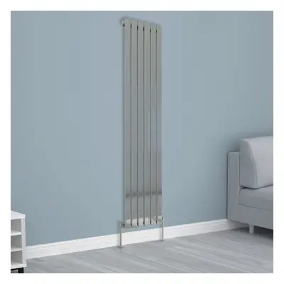 (1800x408mm Single, Chrome) NRG Horizontal Vertical Flat Panel Designer Radiator Central Heating