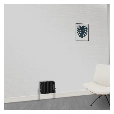 (300 x 425mm-3 Column) NRG Traditional Black Horizontal Vertical Bathroom Cast Iron Radiator