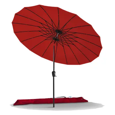 VOUNOT 2.7m Shanghai Garden Parasol, Outdoor Patio Table Tilting Parasol Umbrella, with Crank Ha