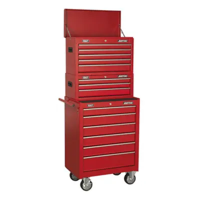 680 x x 1635mm Drawer Combination Tool Chest - RED Mobile Storage Box