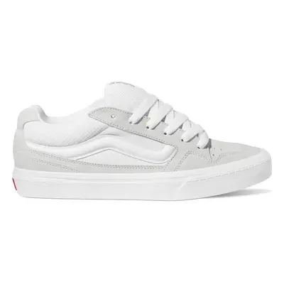 (12 UK, White/White) Vans Mens Caldrone Low Rise Lace Up Suede Trainers Sneakers Shoes