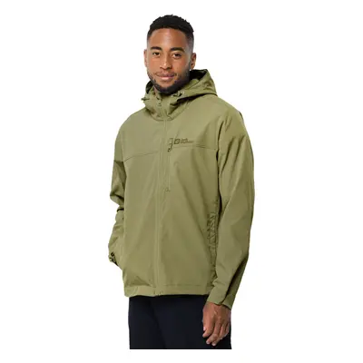 (L, Bay Leaf) Jack Wolfskin Mens Desert Wind Hooded Windproof Walking Hiking Jacket