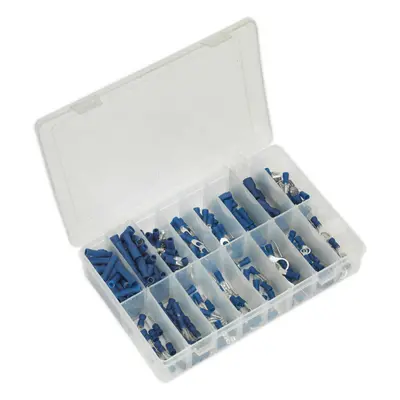 280 Pc Blue Crimp Terminal Assortment - Various Connectors & Sizes - Electrical