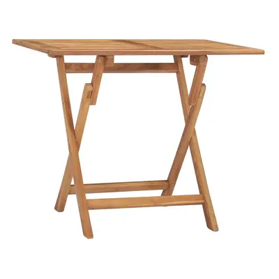 vidaXL Solid Teak Wood Folding Dining Table Outdoor Furniture Dinner Desk