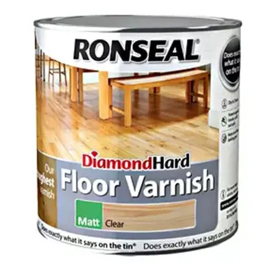 Ronseal Diamond Hard Floor Varnish, Matt - Clear 5L