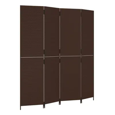 vidaXL Room Divider Panels Privacy Screen Balcony Screen Brown Poly Rattan