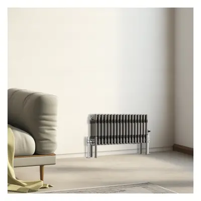 (300x832mm - Column) Traditional Cast Iron Style Radiator Raw Metal Central Heating Column