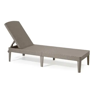 Keter Sunlounger Jaipur Cappuccino Outdoor Lounger Sunbed Sunlounger