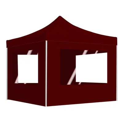 vidaXL Professional Folding Party Tent with Walls Aluminium Bordeaux Marquee