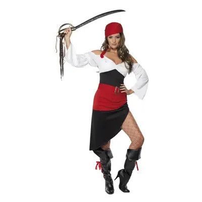 Smiffy's Adult Women's Sassy Pirate Wench Costume, Top, Skirt, Belt And