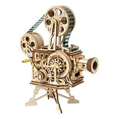 Retro Projector Three-dimensional Puzzle Wooden Educational Toys Decompression Assembled Robot M