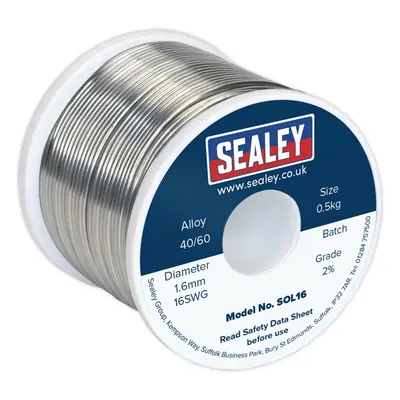 0.5kg Quick Flow Solder Wire Cable Reel Drum - 1.6mm 16SWG - 40/60 Tin/Lead