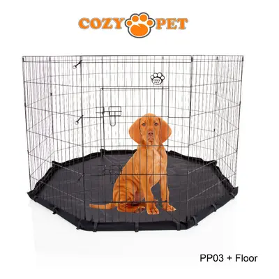 Playpen 92cm with Floor Cozy Pet Dog Rabbit Puppy Play Pen Cage Run crate PP03