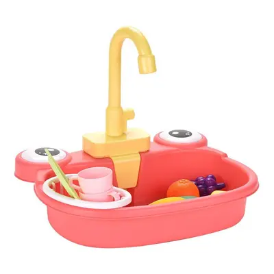 (Pink) Bird Bath Tub with Faucet Pet Parrots Fountains SPA Pool Cleaning Tool Safe Play House Ki