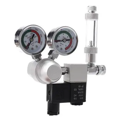 Aquarium Dual Gauge CO2 System Pressure Regulator Bubble Counter SolenoidAquarium Air Pump Count