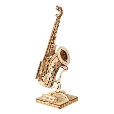 (Saxophone) DIY 3D Puzzle Wooden Musical Instrument Model Decompression Hand-assembled for Birth