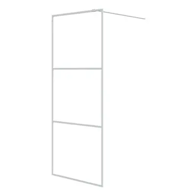 vidaXL Walk-in Shower Wall White 80x195 cm Clear ESG Glass Shower Enclosure