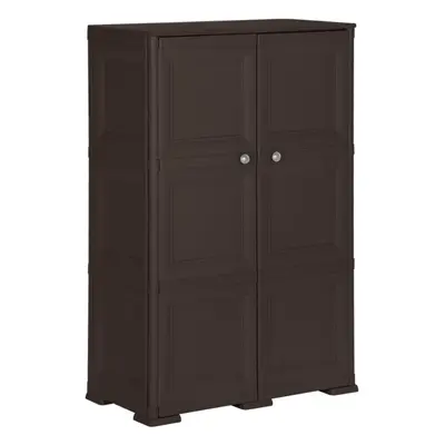 (brown, x x cm) vidaXL Plastic Cabinet Storage Cupboard Utility Storage Cabinet Wood Design