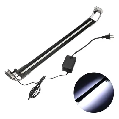 8W 50cm Adjustable LED Aquarium Fish Tank Super Slim Light Lamp Black