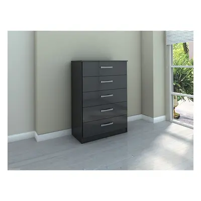 Birlea Lynx Black Gloss Drawer Chest