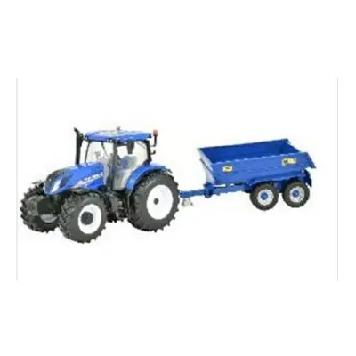 Britains New Holland T6 Tractor With Trailer Play Set - 1:32