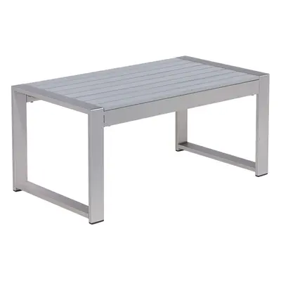 Aluminium Garden Coffee Table x cm Light Grey SALERNO