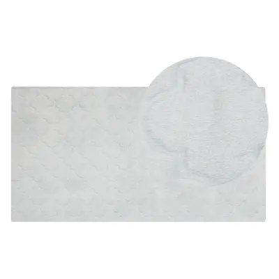 Faux Rabbit Fur Rug x cm Light Grey GHARO