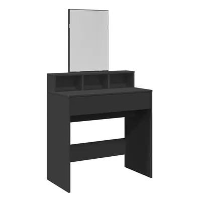 (black) vidaXL Dressing Table with Mirror Cosmetic Table Vanity Desk Makeup Table