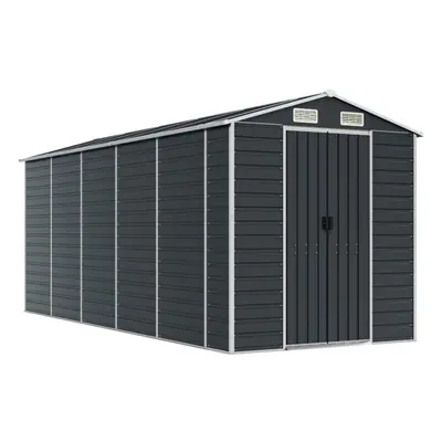 (anthracite, x x cm) vidaXL Garden Shed Outdoor Storage Shed Patio Yard Tool Shed Galvanised Ste