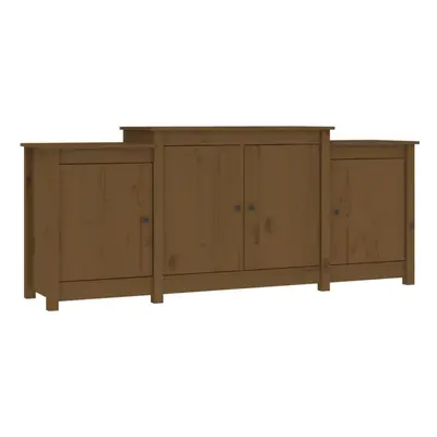 (Honey brown) vidaXL Solid Wood Pine Sideboard Side Cabinet Home Organiser Multi Colours