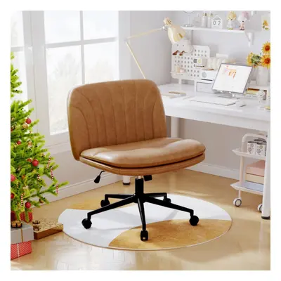 (Brown) Ergonomic Office Chair Without Armrests