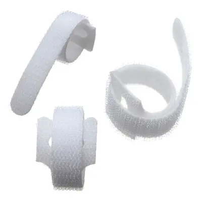 (750) VELCROÂ® Brand Cable Ties One Wrap Double Sided Straps White