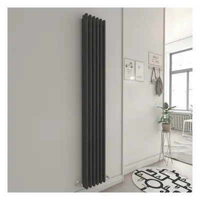 (1800 x 290mm Triple, Anthracite) PlumbGalaxy Traditional-Style Cast Iron Radiator