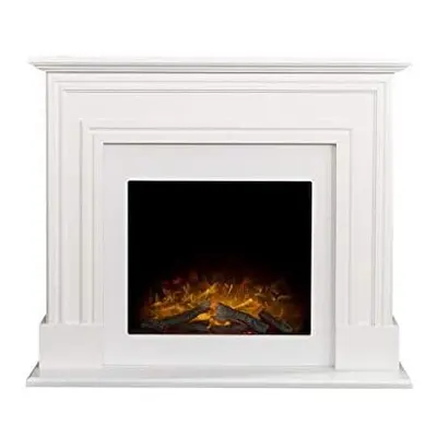 Adam Sandwell Electric Fireplace Suite in Pure White, Inch