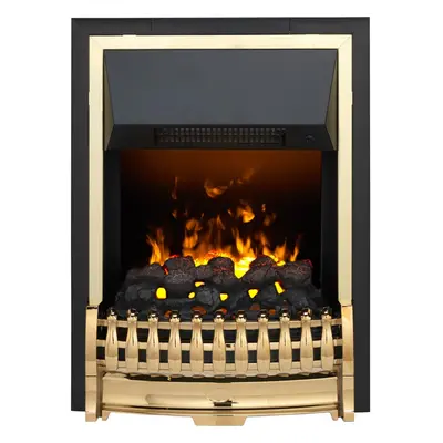 Dimplex Atherton ATH20 Coal Bed Inset Fire With Remote Control - Brass