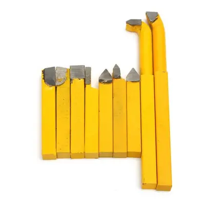 9pcs 8x8mm Carbide Lathe Turning Tool Holder Yellow