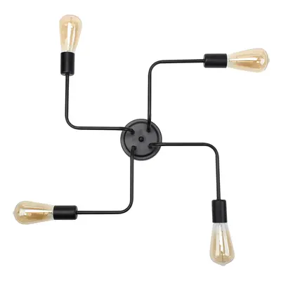 (Black, Heads) 110-240V 4/6/8 Heads LED Ceiling Chandelier Pendant Lamp Lampshade Study Bedroom