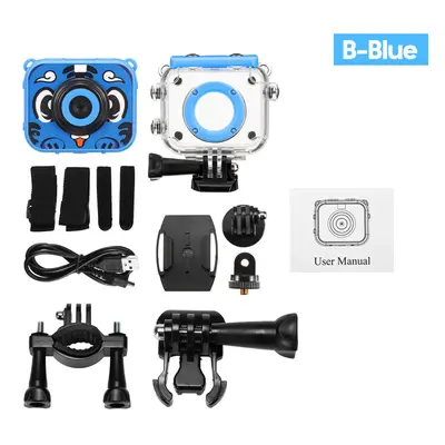 (Blue, B) HD 2.0 Inch LCD Screen Children Mini Digital 1080P Camera Camcorder with 400mAh Rechar