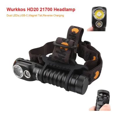 (Black, without battery) Headlamp Rechargeable Headlight 2000lm Dual LED LH351D XPL USB Reverse 