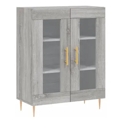 (grey sonoma) vidaXL Sideboard Storage Cabinet Cupboard Side Cabinet White Engineered Wood