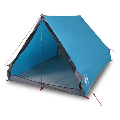 (Blue) vidaXL Camping Tent A-Frame 2-Person Dome Tent Blackout Fabric Waterproof