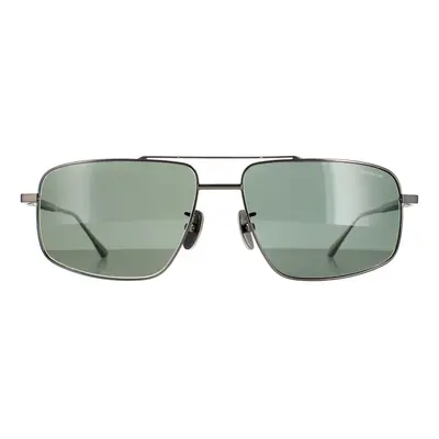 Chopard Sunglasses SCHF21M 568P Total Shiny Gunmetal Grey Green Polarised