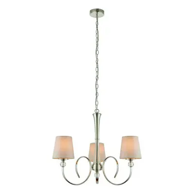 Luxury Hanging Ceiling Pendant Light Bright Nickel Marble Silk Lamp Chandelier