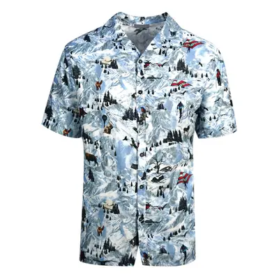 (XXL) Lanvin Alpine Print Sky Blue Shirt