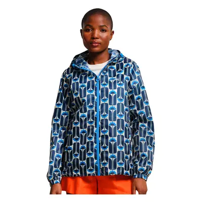 (12, Navy Tall Flowers) Regatta Womens Orla Kiely Lightweight Waterproof Pack-It Packable Jacket