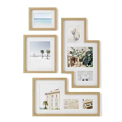 Umbra Gallery Collage Picture Frame Set, Natural, Set of