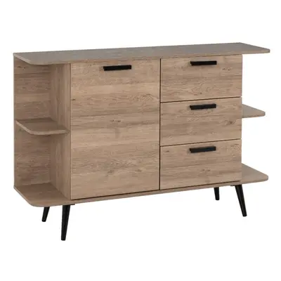 (1 Door Drawer Sideboard) Saxton Mid Oak Effect/Grey Living Room Furniture