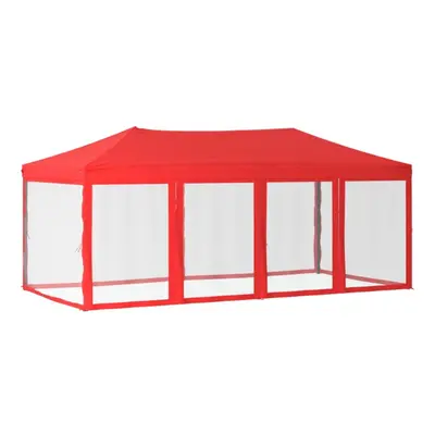 (red) vidaXL Folding Party Tent with Sidewalls Pavilion Marquee Multi Colours/Sizes